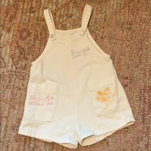 Super cute white denim romper from Zara!